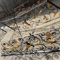 Indoor metal stair balustrades design for villa S-R-0009|LONGBON