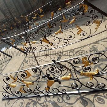 Indoor metal stair balustrades design for villa S-R-0009|LONGBON