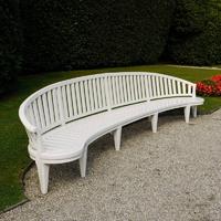 White iron bench for park I-C-0003|LONGBON