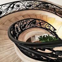 Handmade wrought iron staircase S-R-0001|LONGBON