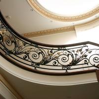Handmade wrought iron stair railing S-R-0004|LONGBON